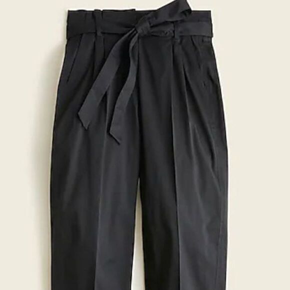 32 Degrees Black Paper Bag High Waist Trousers - Picture 1 of 7